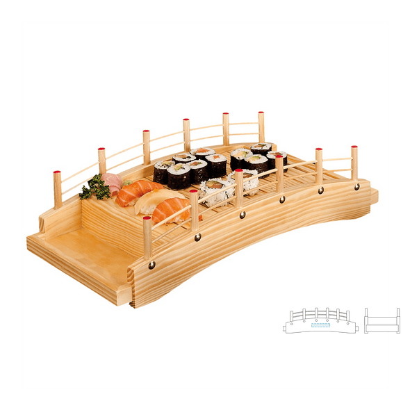 Board with Bridge Shape for Seafood Madeira